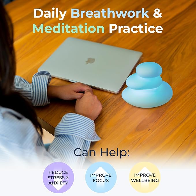Mindsight 'Breathing Buddha' Guided Visual Meditation Tool for Mindfulness | Slow Your Breathing & Calm Your Mind for Stress & Anxiety Relief | Perfect for Adults & Kids | Relaxing Self Care Gift