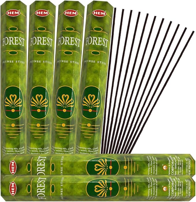 TRUMIRI Forest Incense Sticks & Holder Bundle: 120pcs (6x20) in 1 Box