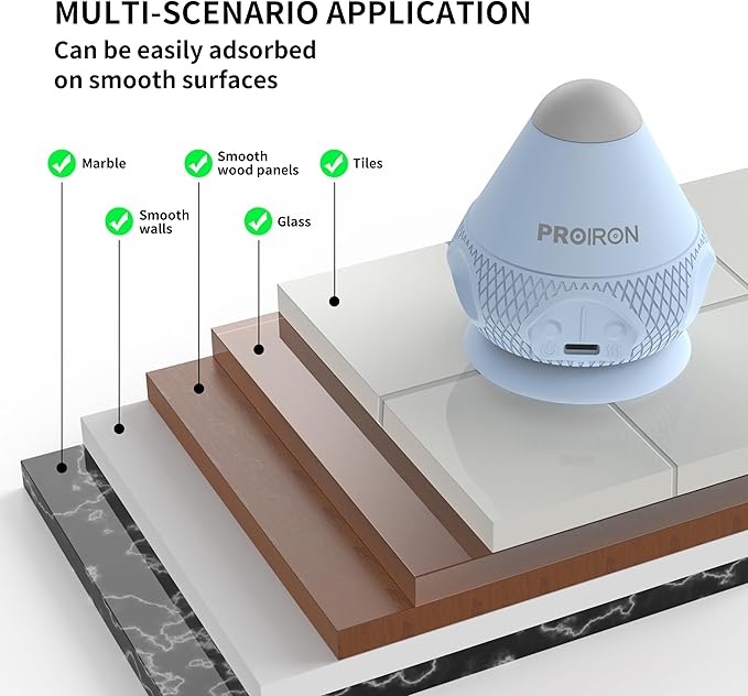 PROIRON Mountable Massage Ball with Suction Cup Pinpoint Deep Tissue Muscle Knot & Sore Relief, Vibration & Heating Trigger Point Massage Tool for Back Neck, Self-Massage Tool