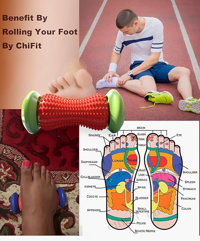 Reflexology Foot Massager Tool, Plantar Fasciitis Relieve Diabetic Neuropathy,Acupressure Trigger Point Therapy, Heel Arch Arthritis