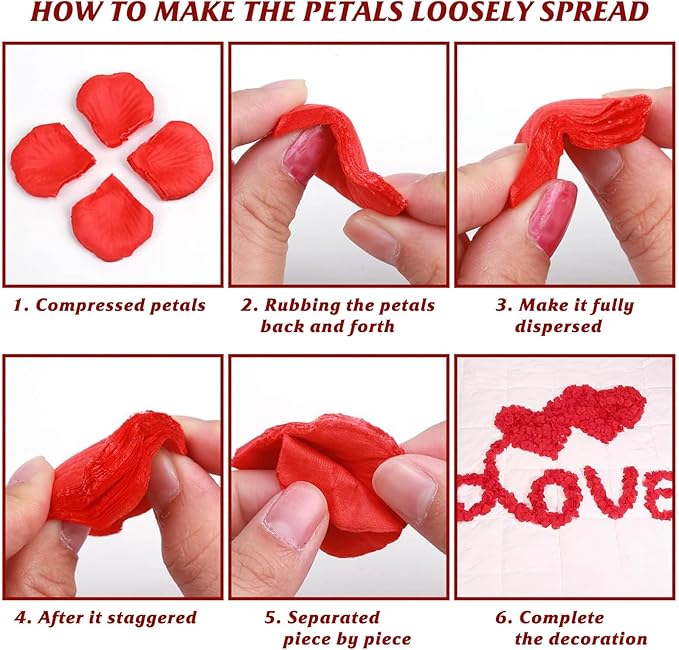 1000Pieces Artificial Rose Petals with 24 Pack LED Tea Lights Candle, Flameless Battery Operated Candles,Romantic Decorations Special Night Set for Valentines, Wedding Decor