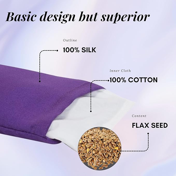 Everyday Yoga Eye Pillow for Meditation, Yoga & Stress Relief, Weighted Eye Mask for Sleeping - Plum