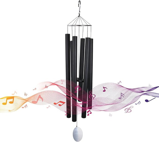 Taman Large Wind Chimes, 66” Wind Chimes for Outside Deep Tone Memorial Sympathy with 6 Tuned Tubes Gifts for Patio Balcony Garden Yard Home Decor