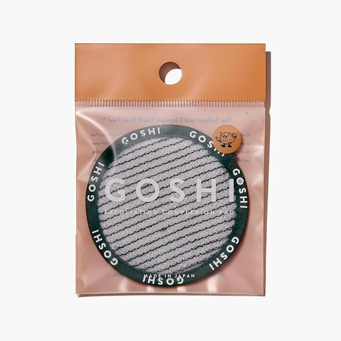 GOSHI Exfoliating Complexion Pads - Reusable, Rapid-Drying, Soft Exfoliating Face Scrubber for All Skin Types - Green - Made in Japan