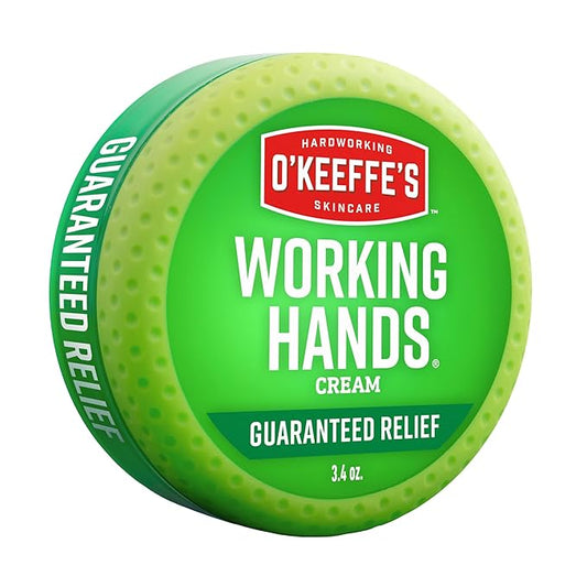 O'Keeffe's Working Hands Hand Cream for Extreme Dryness - 3.4 oz Jar (1 Pack) - Repairing Skincare for Cracked, Dry Hands