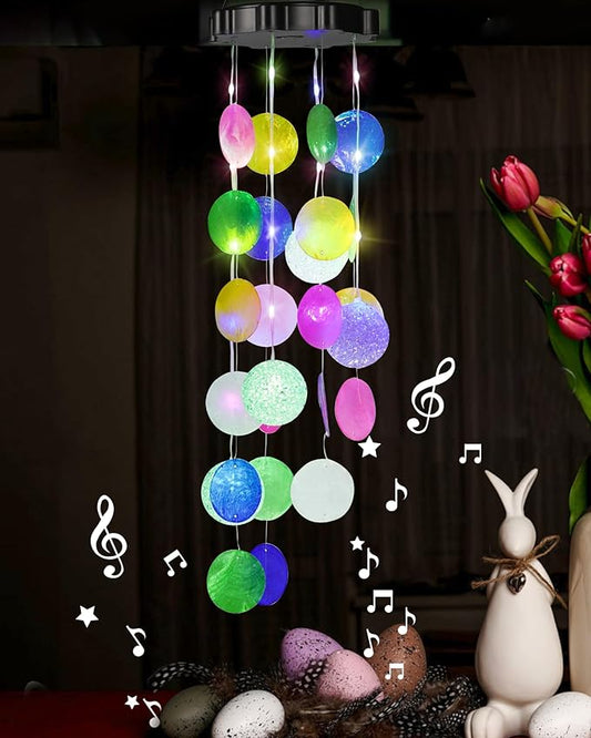 Solar Wind Chimes Outside,Shells Wind Chimes Lights Gifts for Mom Grandma Women Wife Girls, Solar Hanging Lights for Holiday Garden Yard Window（Pink）