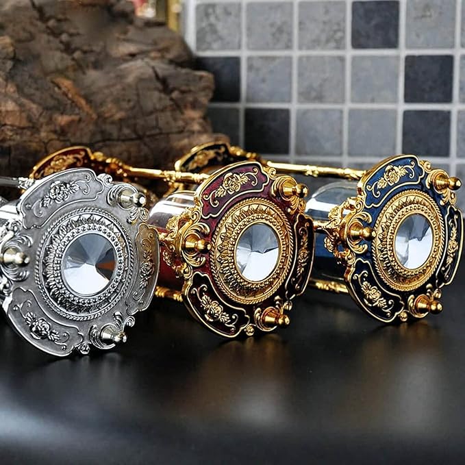 Antique Floral Decorative Hourglass Sand Timer - 15 Minute, Unique Vintage Classic Metal Art Hour Glass for Office Desk Home Decor - Birthday Gift (Gold)