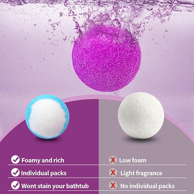 Bath Bombs 24-Pack Christmas Stocking Stuffers for Teen Girls for Women Mom Her Set, Aromatherapy Bubble Bath, Handmade Natural & Organic, Spa Relaxing Birthday Gifts for Men, White Elephant Gifts