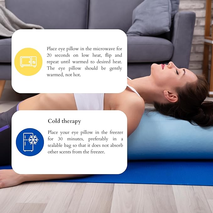 Everyday Yoga Eye Pillow for Meditation, Yoga & Stress Relief, Weighted Eye Mask for Sleeping - Plum