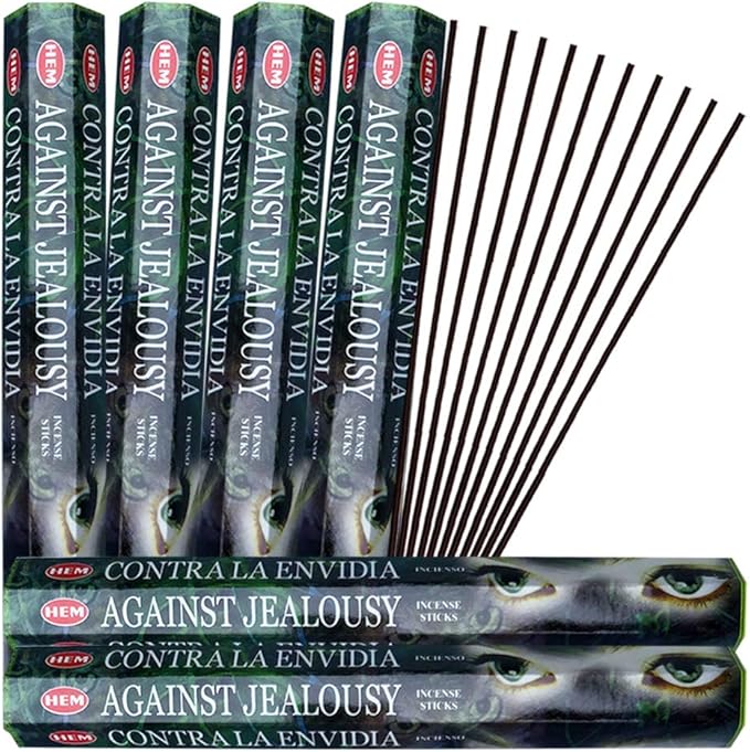 Against Jealousy Incense Sticks and Incense Stick Holder Bundle Insence Insense Hem Incense Sticks