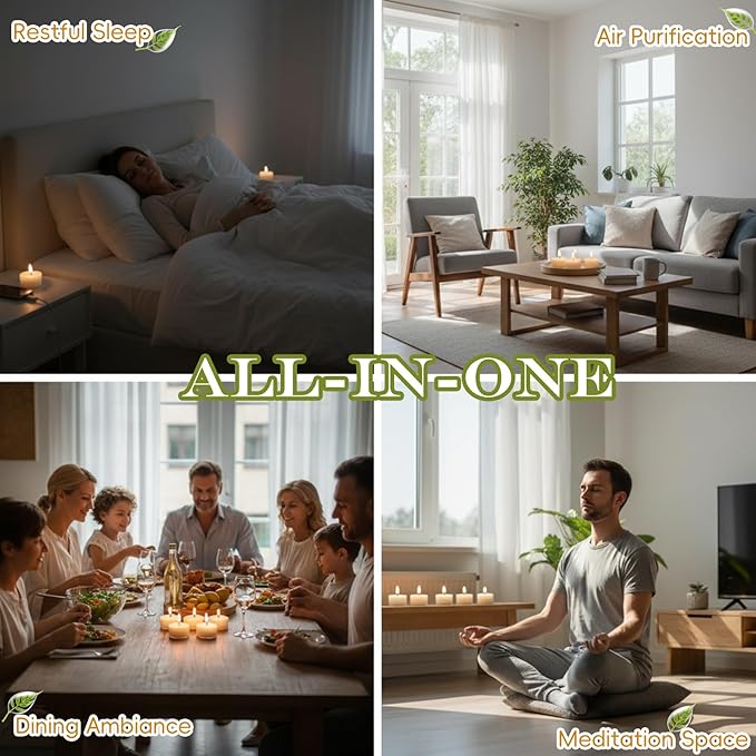 48 Pcs Natural Beeswax Tealight Candles White, Pure Beeswax Tea Candles in Clear Cup, Organic Ivory Small Tea Light Candles with 4 Hours Clean Burn Time, Soy, Paraffin, & Fragrance Free