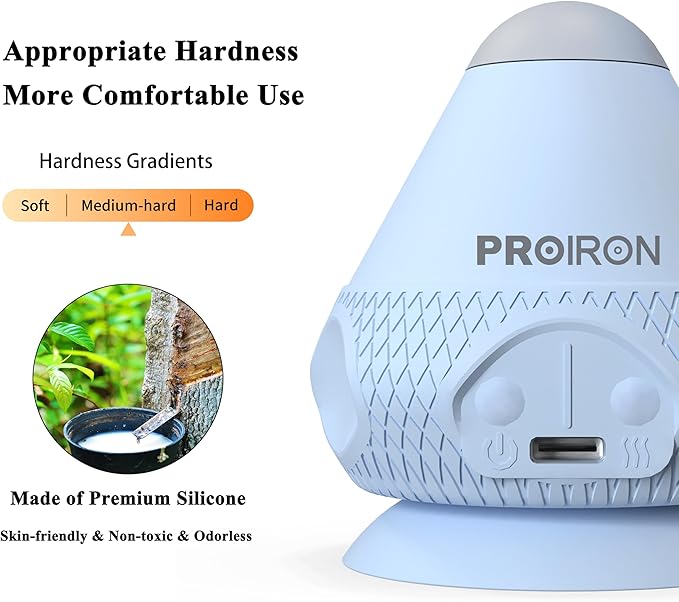 PROIRON Mountable Massage Ball with Suction Cup Pinpoint Deep Tissue Muscle Knot & Sore Relief, Vibration & Heating Trigger Point Massage Tool for Back Neck, Self-Massage Tool