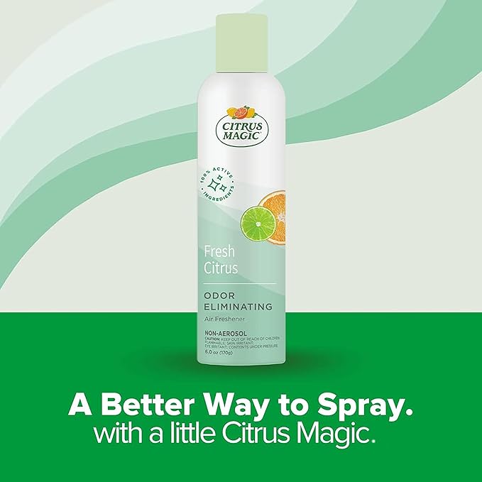 Citrus Magic Odor Eliminating Air Freshener Spray, Fresh Citrus, 6-Ounce