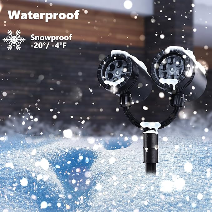 Toodour Halloween Projector Lights Outdoor, Double Head Dynamic Halloween Lights Projector with Timer, Waterproof Spooky Eye Decorations Light for Indoor Outdoor Home Window Wall Decorations