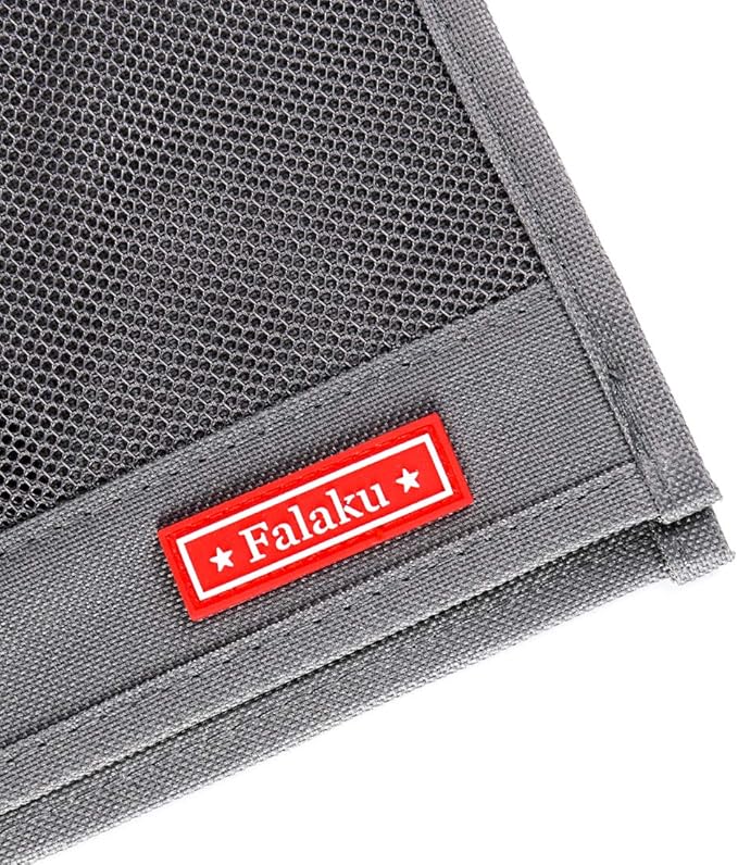 Bedside Caddy,Bedside Organizer Caddy Under Mattress,Holds Magazines,Books (4 Pockets-Grey)