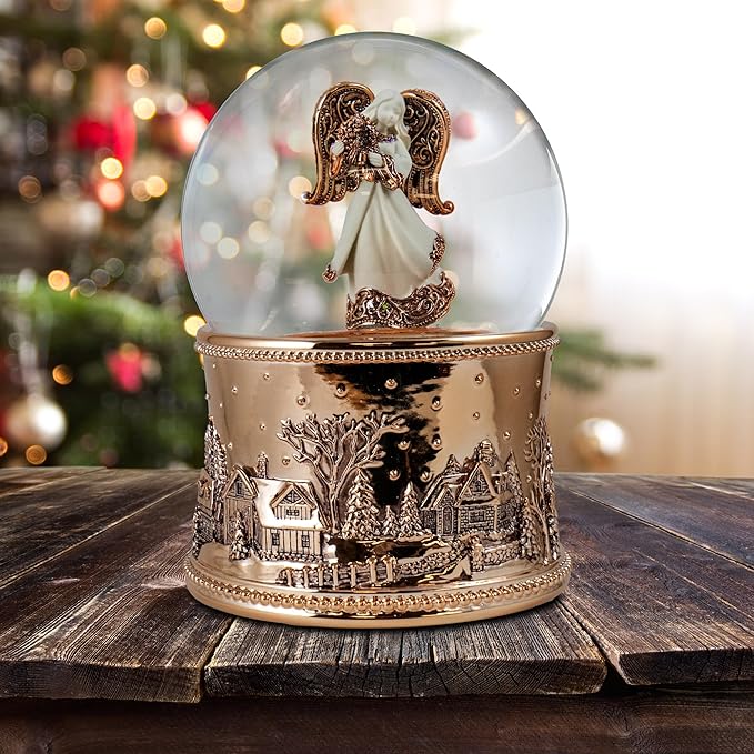 Angel Revolving Musical Snow Globe with Blower by The San Francisco Music Box Company