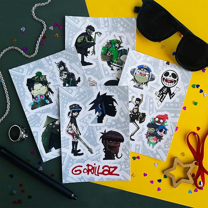 BulbaCraft 36Pcs Rock Band Stickers, Alternative Hip Hop Band Stickers, Guitar Decals, Merchandise, Music Emblems and Decals, Gifts for Women & Men