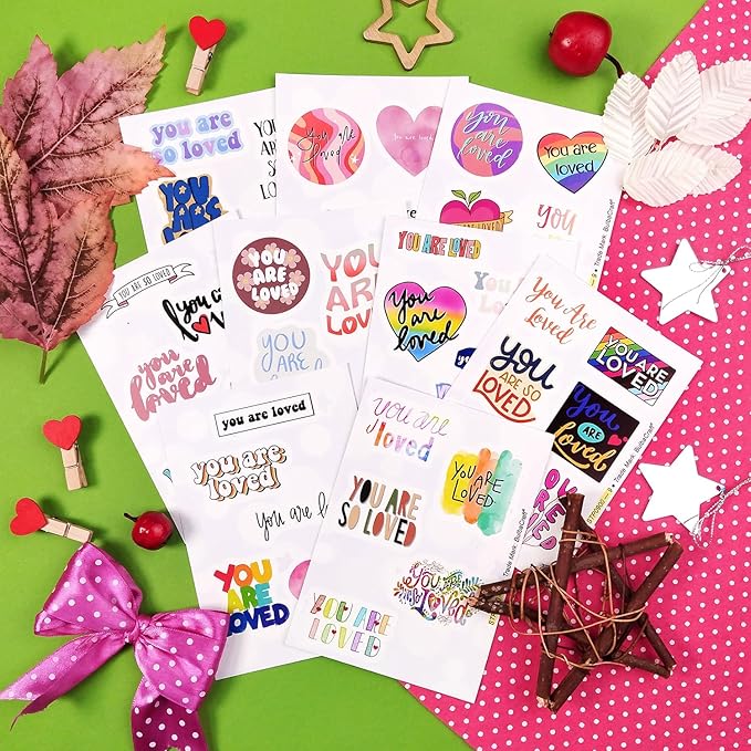 BulbaCraft You are Loved Stickers for Water Bottles - You are Loved Gifts, Gifts for Women & Men