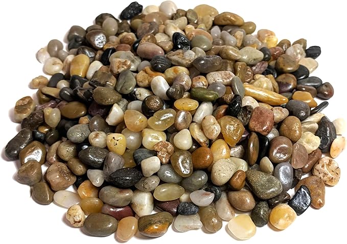 Midwest Hearth Decorative Polished Mixed Pebbles 3/8" Gravel Size (5-lb Bag)