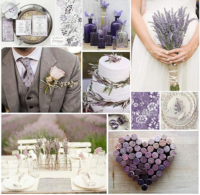 Cedar Space Lavender Dried Flowers 2 Bunches Dried Lavender Ideal Home Fragrance Products for Home Decorations, Wedding, Party, Photography & Flower Arrangements, Total Length 16 Inches