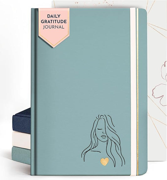 RYVE Daily Gratitude Journal for Women, 6-Month Guided Positivity & Wellness Journal with Prompts, Affirmations, Mindfulness, For Self-Reflection & Manifestation