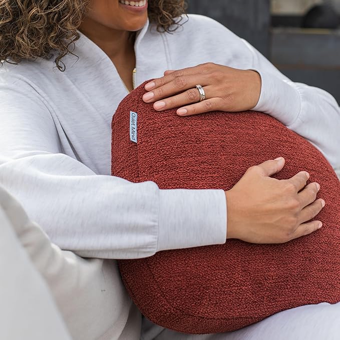 Quiet Mind Weighted Pillow for Adults 12 Lbs - Get Better Sleep - Sustainably Made and Chemical Free - Machine Washable (Large, Chili Oil)