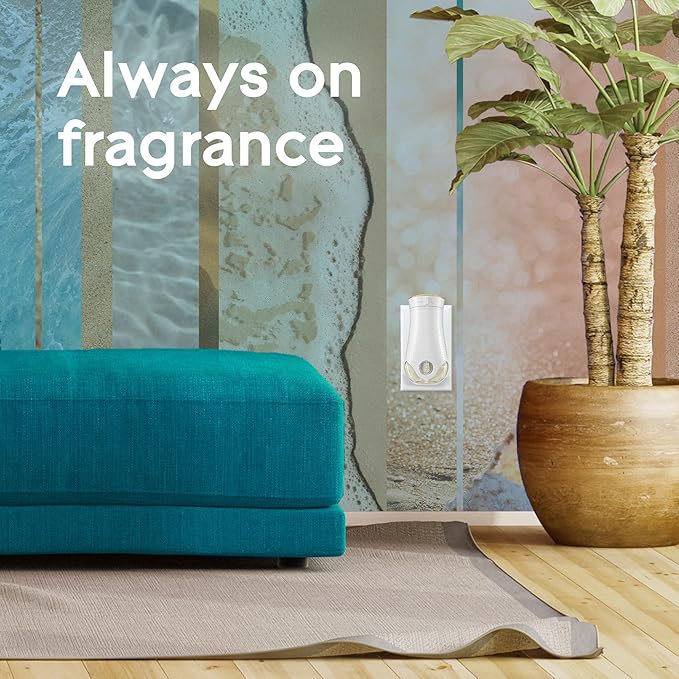 Glade PlugIns Refills Air Freshener, Scented and Essential Oils for Home and Bathroom, Aqua Waves, 3.35 Fl Oz, 5 Count