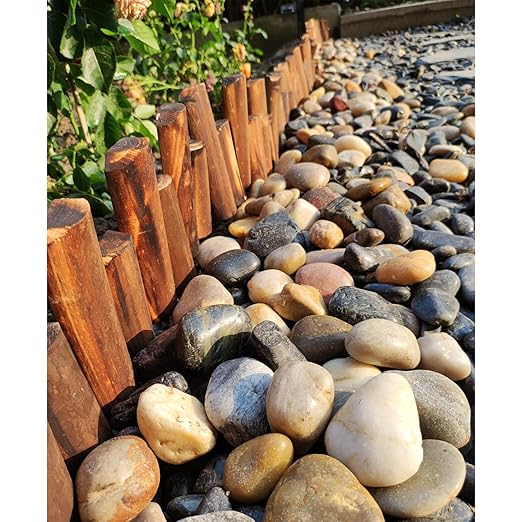 5 lbs River Rocks Pebbles for Indoor Plants, Decorative Mixed Color River Rocks for Potted Plants Landscaping Fish Tank Patio Garden Vase Fountain and Outdoor Decorative Stones