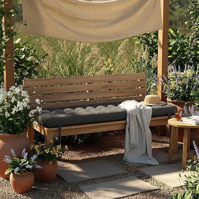 Long Floor Cushion Large Floor Cushion with Brushed Cotton 74.8 x 27.5 x 3.15 in Jumbo Lounger Pillow for Outdoor Indoor Bay Window Meditation Yoga Reading Sleeping (Dark Gray)