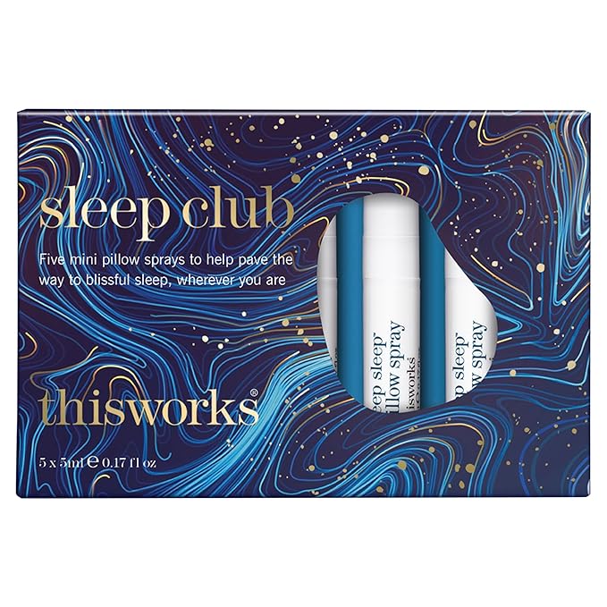 THISWORKS Sleep Club Set – 5 x Deep Sleep Pillow Spray 5ml – Mini Aromatherapy Sprays with Lavender, Chamomile & Vetivert