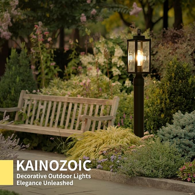 Outdoor Post Light Anti-Rust Lamp Post Lights Fixture Waterproof Exterior Lighting Lamp Post Outdoor Pole Light for Yard Pathway Driveway Fence