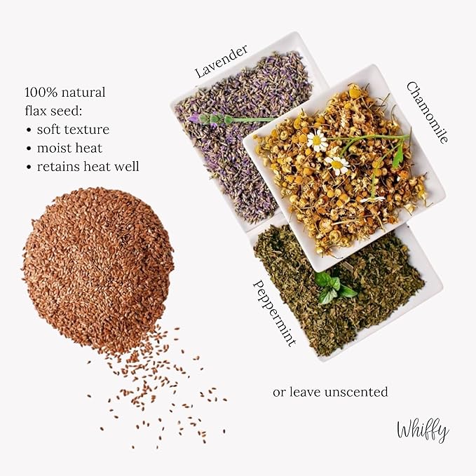 Large Microwave Heating Pad with Flax Seed, Scented or Unscented, Good for Back Pain or Cramps, Moist Heat Therapy or Ice Pack, Microwavable Bean Bag, 6" x 12" (Fox, Peppermint)