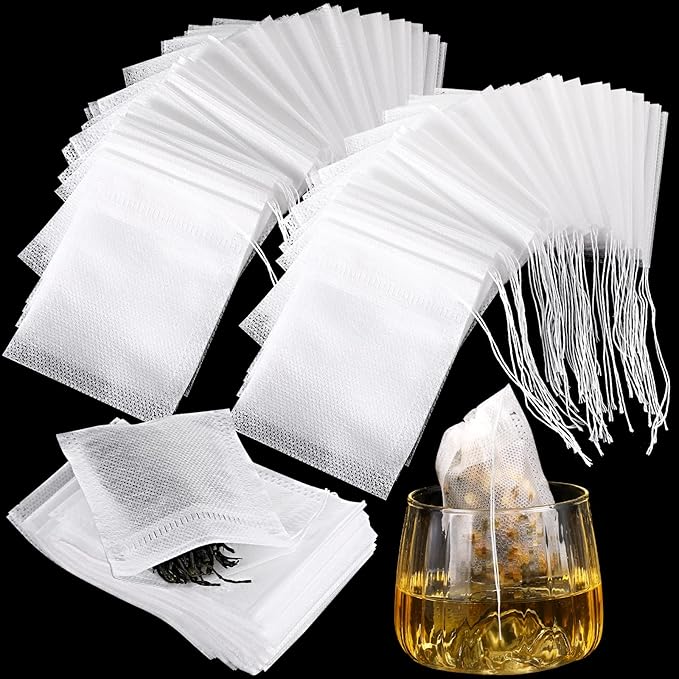 1000 Pcs Disposable Tea Bags Bulk for Loose Leaf Tea Drawstring Empty Coffee Sachets Filter Infuser Strainers for Coffee Spice Herbs(2.75 X 3.54 Inch)