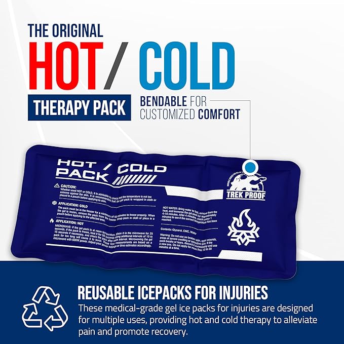 Flexible Ice Pack for Pain Relief - Reusable Gel Pack for Knee, Shoulder, Ankle, Back, and More - Bendable for Customized Comfort