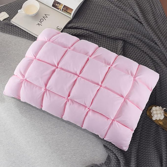 YOUR MOON Super Support Soft Down-Alternative Pillow King Size, Fluffy Soft Luxury Hotel Gel Sleeping Pillows, Bed Pillows for Side Sleepers(Pink)