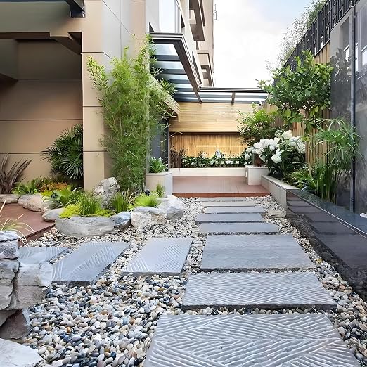 10 lbs Pebbles for Indoor Plants, 2-3 inch Large River Rocks Decorative Stones for Garden, Aquarium, Vase Fillers, Outdoor Landscaping and Backyard