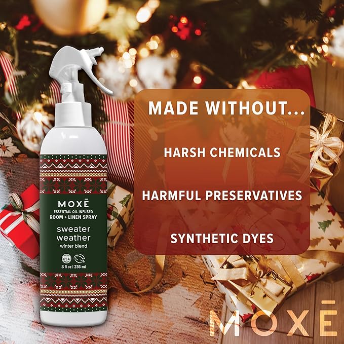 Sweater Weather Room & Linen Spray | Holiday Aromatherapy Mist with Douglas Fir, Cedarwood, Sandalwood, Cassia, Clove & Vanilla Essential Oils | Cozy Seasonal Scent for Home