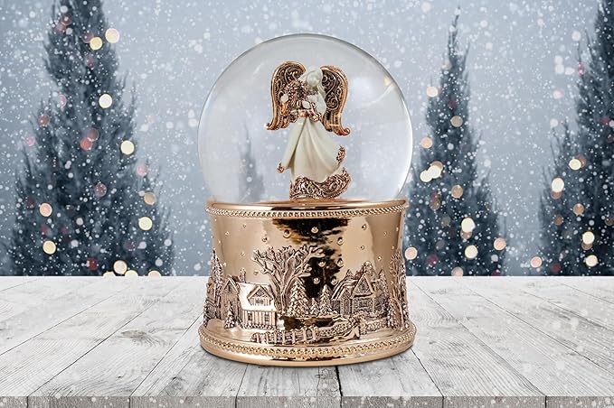 Angel Revolving Musical Snow Globe with Blower by The San Francisco Music Box Company