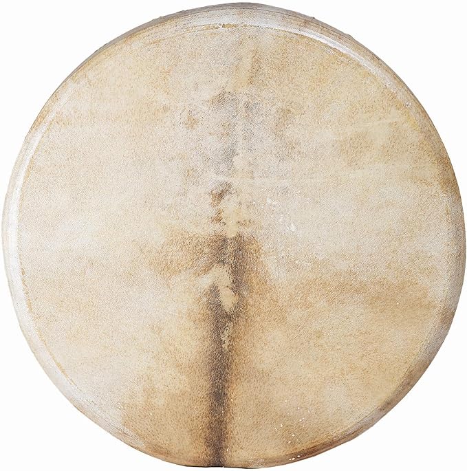 Handmade Shaman drum Frame Drum round 16" 18" 20" with goat skin Tree style on the back and handle Embrace Nature's Rhythms Authentic Native American Style Soul-Stirring Beats (20 inch)