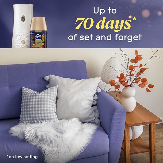 Glade Automatic Spray Refill, Embers & Sandalwood, Scented Air Freshener for Home and Bathroom, 6.2 Oz