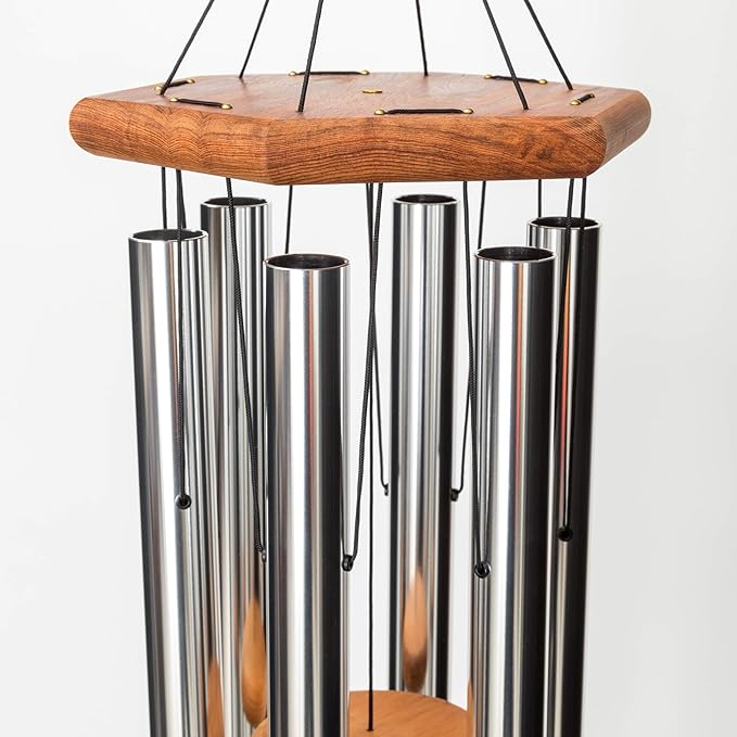 In Loving Memory 42-inch Windchime, Silver w/The Lord Bless You and Keep You…