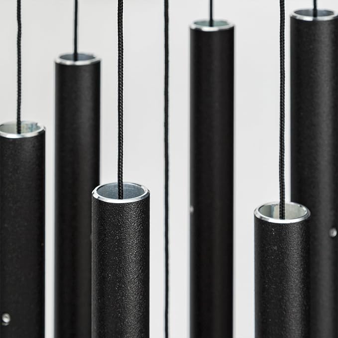 Corinthian Bells 27" Memorial Wind Chime – Black – “Those We Love Don’t Go Away” Engraving – Sympathy Gift for Loss, Remembrance & Healing