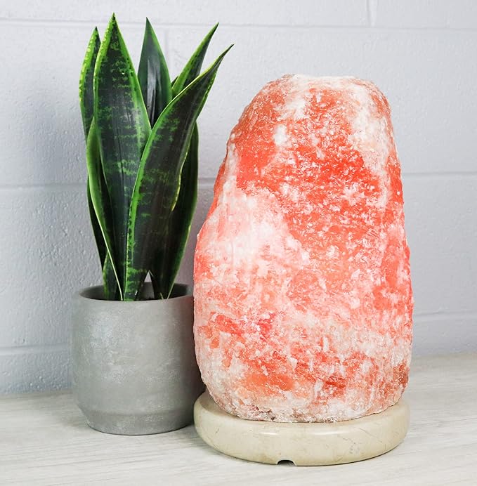 Himalayan Secrets X-Large Salt Lamp with Marble Base - Natural Pink Crystal - Dimmer Cord and Bulb Included (44-55 LBS)