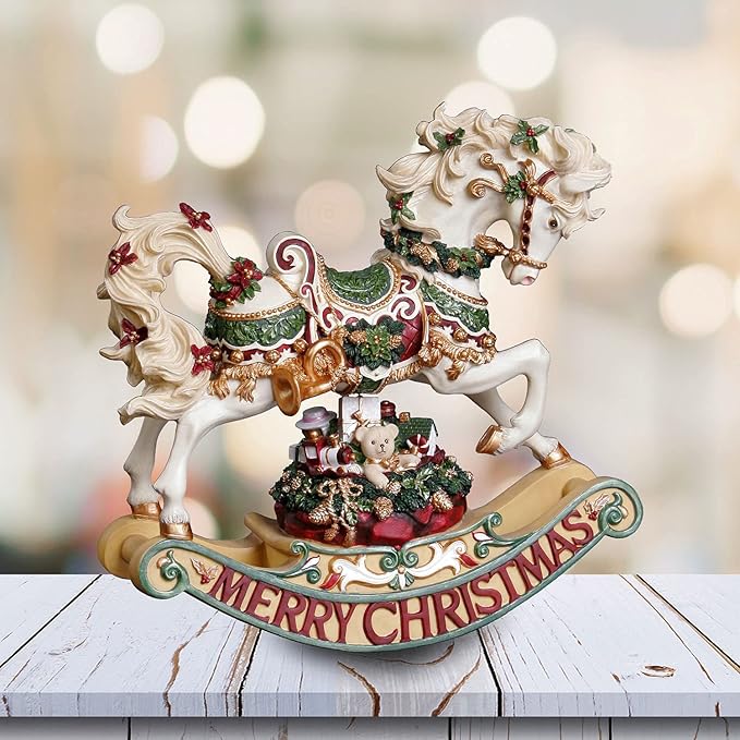 The San Francisco Music Box Company Christmas Rhapsody Rocking Horse Figurine