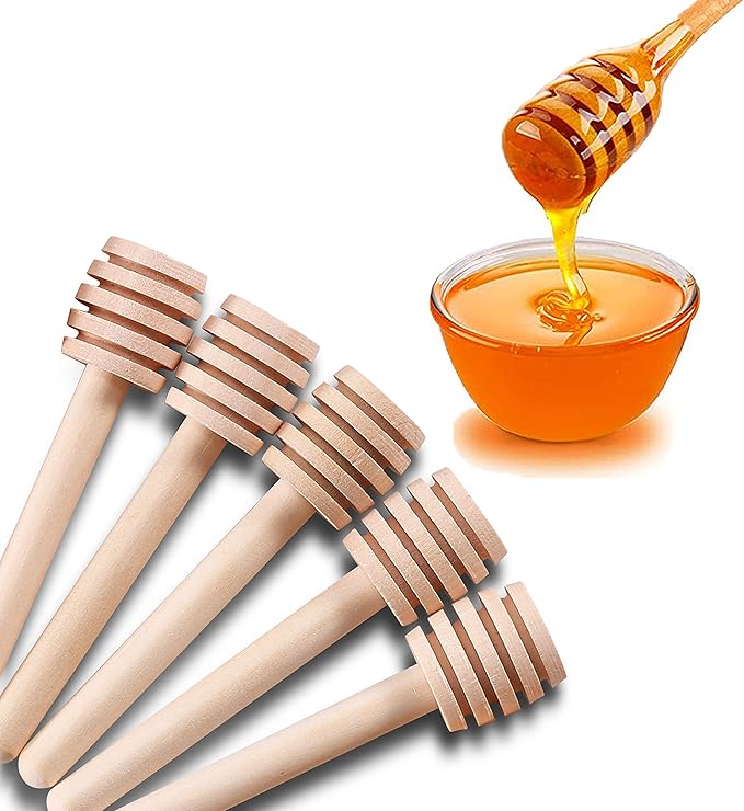 150 Pcs Honey Dipper Sticks, 3 inch Mini Wooden Honeycomb Stick, Small Honey Spoons Stirrer Stick for Honey Jar Dispense Drizzle Honey and Wedding Party Favors Gift