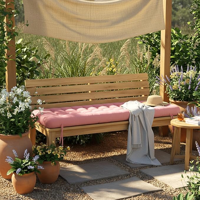 Long Floor Cushion Large Floor Cushion with Brushed Cotton 74.8 x 27.5 x 3.15 in Jumbo Lounger Pillow for Outdoor Indoor Bay Window Meditation Yoga Reading Sleeping(Pink)