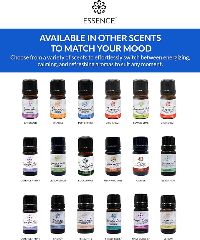 Essence Pearl Travel Case - Wearable Aromatherapy Kit with Nasal Diffuser Rings, Soaking Bay, and 5mL Essential Oil – Portable Wellness Gift Set for On?The?Go Self Care