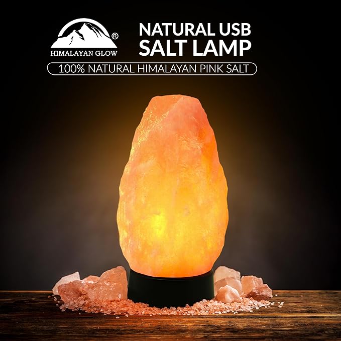 Himalayan Salt Lamp Multicolor with USB & Plastic Base – Hand-Carved Himalayan Salt Lamp for Home, Office, and Dorm Decor | LED Multicolor Salt Lamp for Relaxation, Ambiance, and Air Purification