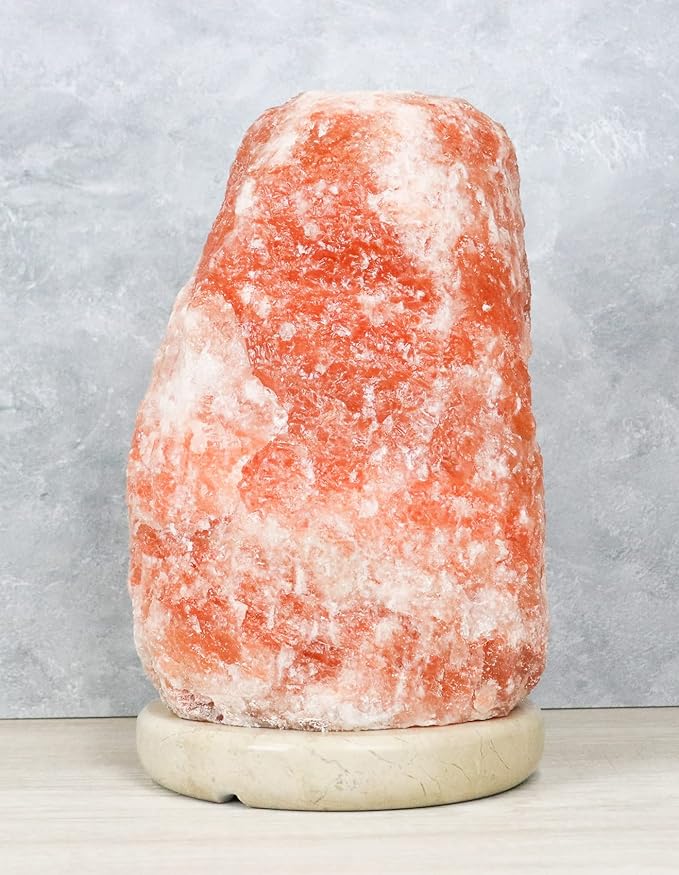 Himalayan Secrets X-Large Salt Lamp with Marble Base - Natural Pink Crystal - Dimmer Cord and Bulb Included (44-55 LBS)