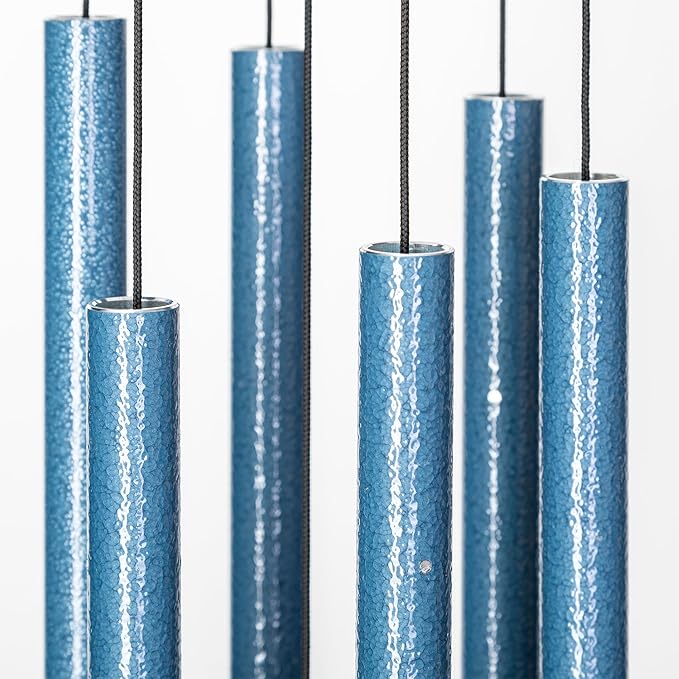 Corinthian Bells 27" Wind Chime – Sky Blue – “Faith, Hope & Love” Engraving from 1 Corinthians 13:13 – Hand-Tuned Inspirational Chime for Weddings, Anniversaries, Housewarmings & Spiritual Gifts